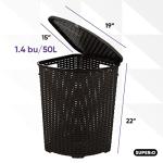 Superio Triangle Design Plastic Laundry Hamper with Lid