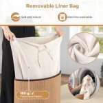 Bamboo Triangle Corner Laundry Hamper with Lid