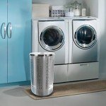 Stainless Steel 46L Laundry Bin with Lid