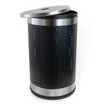 Matte Black Stainless Steel Laundry Bin & Hamper
