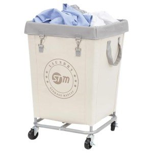 Heavy-Duty Steel Frame Laundry Hamper with Wheels