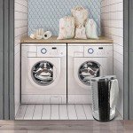 Stainless Steel 46L Laundry Bin with Lid