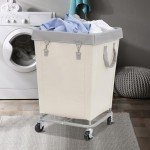 Heavy-Duty Steel Frame Laundry Hamper with Wheels