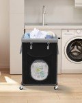 Large Rolling Laundry Basket with Wheels - 160L