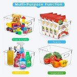 8 Clear Plastic Storage Bins for Home Organization