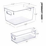 8 Clear Plastic Storage Bins for Home Organization