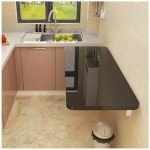 Wall-Mounted Fold-Down Table in Classic Black