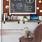 Rustic Wall-Mounted Folding Table for Small Spaces