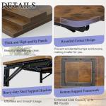 Rustic Wall-Mounted Folding Table for Small Spaces