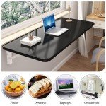 Wall-Mounted Fold-Down Table in Classic Black