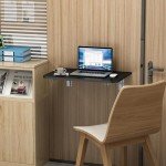Wall-Mounted Fold-Down Table in Classic Black
