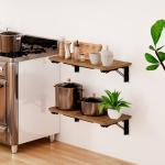 Rustic Wall-Mounted Folding Table for Small Spaces