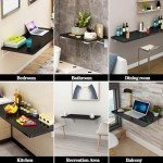 Wall-Mounted Fold-Down Table in Classic Black