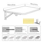 Wall-Mounted Fold-Down Table in Classic Black