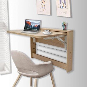 Wall-Mounted Folding Table for Home Organization