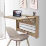 Wall-Mounted Folding Table for Home Organization