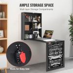 VEVOR Wall Mounted Folding Desk with Chalkboard