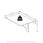 Furinno Folding Wall Table in French Oak