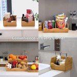 Bamboo Stackable Pantry Storage Bins - Set of 3