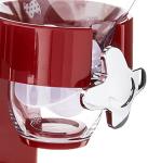 Red and Chrome Double Cereal Dispenser with Control