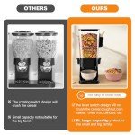 Black Cereal Dispenser Set with Bowls and Spoons