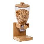 Bamboo Cereal Dispenser for Easy Kitchen Storage