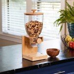 Bamboo Cereal Dispenser for Easy Kitchen Storage