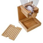 Bamboo Cereal Dispenser for Easy Kitchen Storage