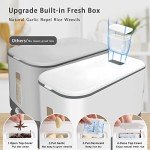 Large Rice Dispenser with Measuring Cup - Grey