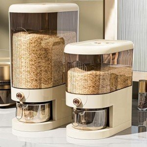 11LB Rice Dispenser with Measuring Cylinder for Kitchen
