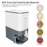 Large Rice Dispenser with Measuring Cup - Grey