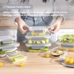 10-Pack Glass Meal Prep Containers with Snap Lids