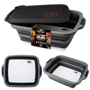 Large Collapsible BBQ Prep Tub with Lid