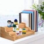 Expandable 3-Tier Bamboo Spice Rack Organizer