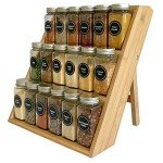 Bamboo Spice Rack and Organizer with 3 Tiers