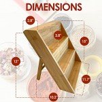 Bamboo Spice Rack and Organizer with 3 Tiers