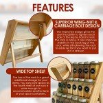 Bamboo Spice Rack and Organizer with 3 Tiers