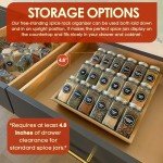 Bamboo Spice Rack and Organizer with 3 Tiers