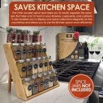 Bamboo Spice Rack and Organizer with 3 Tiers