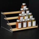 4-Tier Natural Wood Spice Rack Organizer