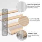 4-Tier Natural Wood Spice Rack Organizer