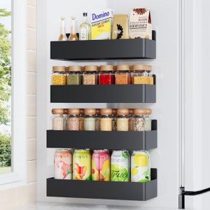 Magnetic Spice Rack Set for Refrigerator Storage