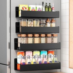 4 Pack Magnetic Spice Racks for Fridge