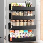 4 Pack Magnetic Spice Racks for Fridge
