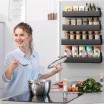 4 Pack Magnetic Spice Racks for Fridge