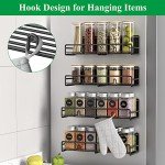 Magnetic Spice Rack Organizer - 4 Pack Black