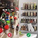 Magnetic Spice Rack Organizer - 4 Pack Black