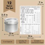 Magnetic Spice Jars with Sift-and-Pour Lids