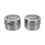 Magnetic Stainless Steel Spice Tins with Labels