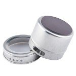20 Magnetic Spice Tins with Clear Lids and Labels